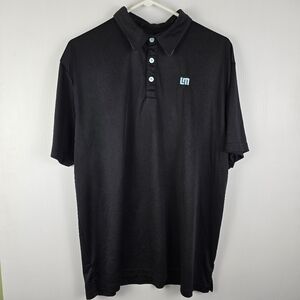 Loudmouth Men's Fancy Black Polo With Colorful Under Collar Size XL Casual